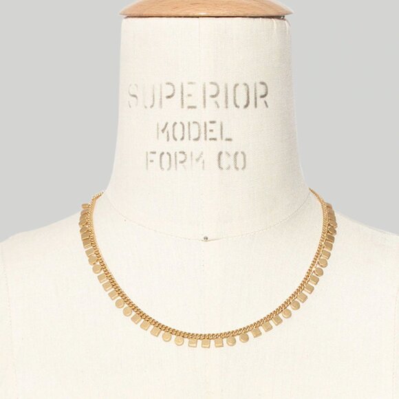 Madewell Mini Geometric Chain Choker Necklace in Gold Plated Brass - Picture 5 of 7
